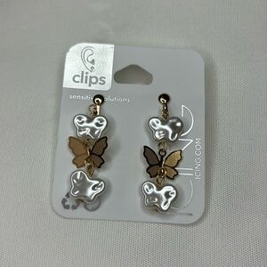 Icing Butterfly Clipon Earrings